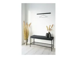 Cabides de Parede Vita, Preto, 70x4x4 cm, Kendra Home