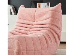 Cadeira Bean Bag - Espuma de alta densidade - Sofá Bean Bag - Cadeira de sala - Veludo - Rosa