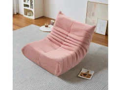 Cadeira Bean Bag - Espuma de alta densidade - Sofá Bean Bag - Cadeira de sala - Veludo - Rosa