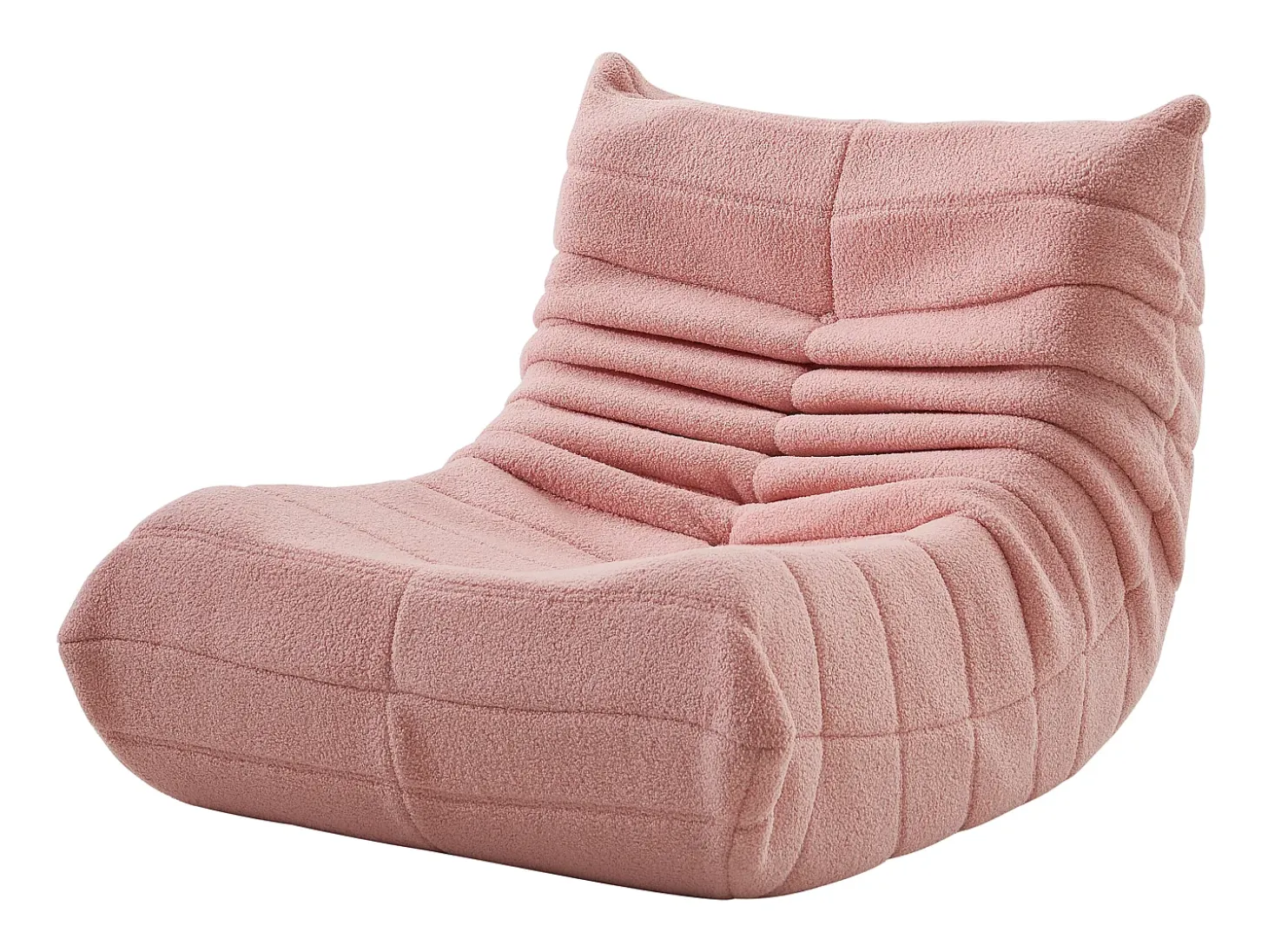 Cadeira Bean Bag - Espuma de alta densidade - Sofá Bean Bag - Cadeira de sala - Veludo - Rosa