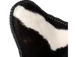 Cadeira borboleta pele de vaca genuína preto e branco