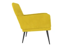 Cadeira c/ apoio de braços 62x79x79 cm veludo amarelo