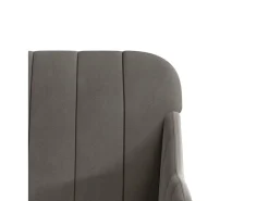 Cadeira c/ apoio de braços 63x76x80 cm veludo cinzento-escuro