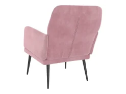 Cadeira c/ apoio de braços 62x79x79 cm veludo rosa PT236328