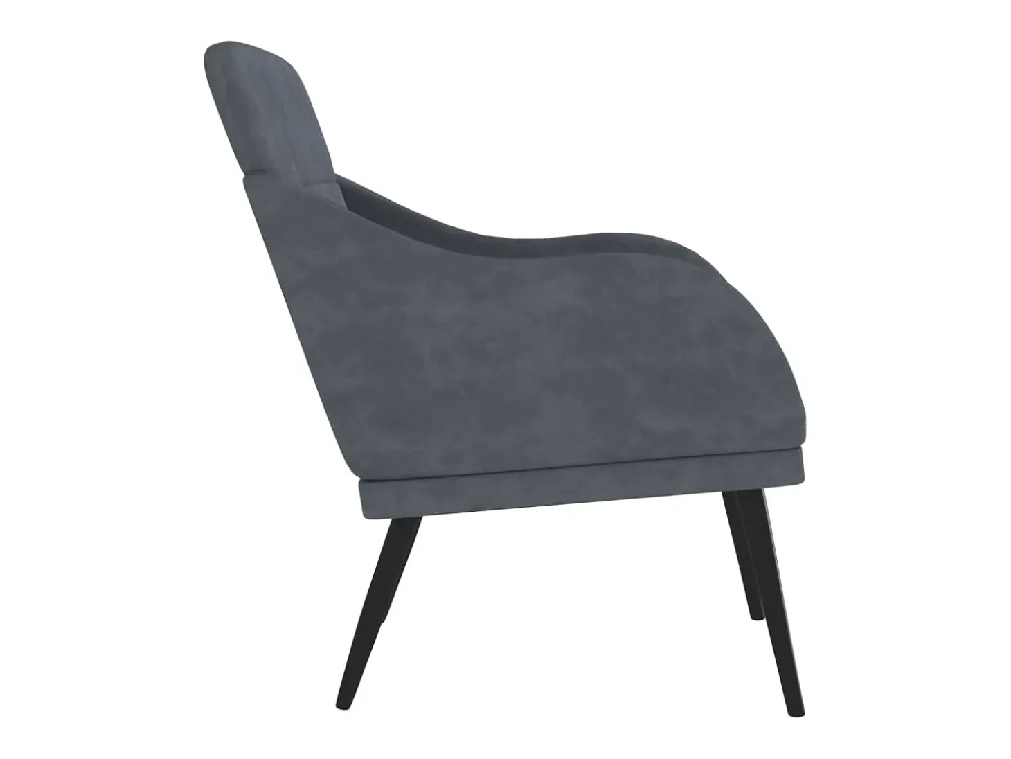 Cadeira c/ apoio de braços 63x76x80 cm veludo cinzento-escuro PT243669