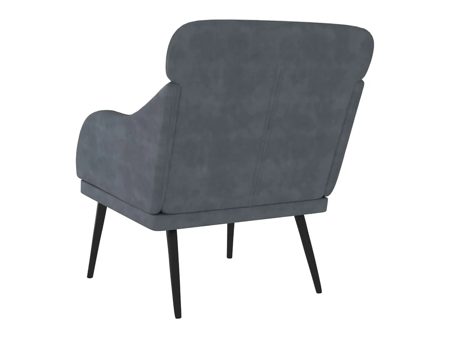 Cadeira c/ apoio de braços 63x76x80 cm veludo cinzento-escuro PT243669