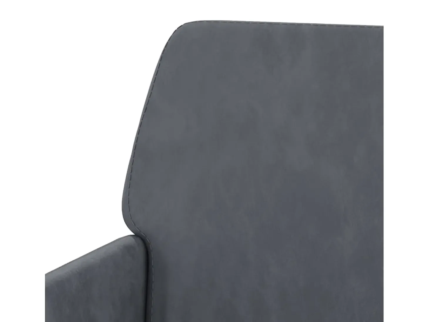 Cadeira c/ apoio de braços 62x79x79 cm veludo cinzento-escuro