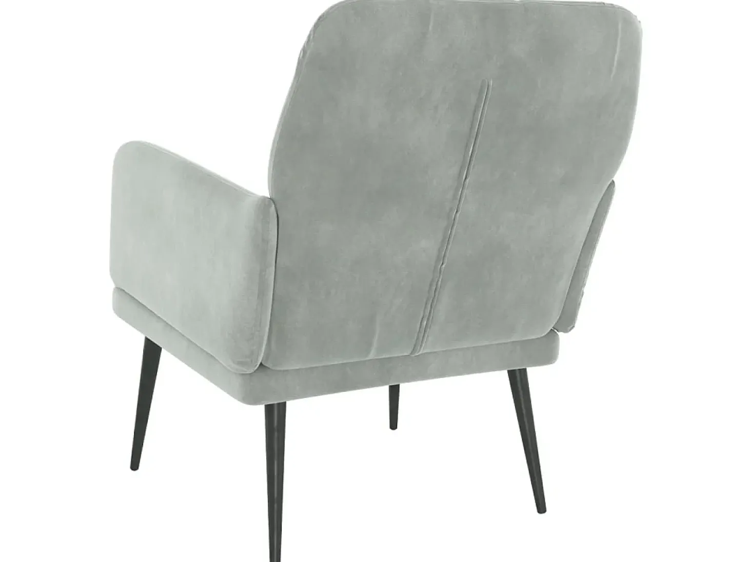 Cadeira c/ apoio de braços 62x79x79 veludo cinzento-claro PT575102
