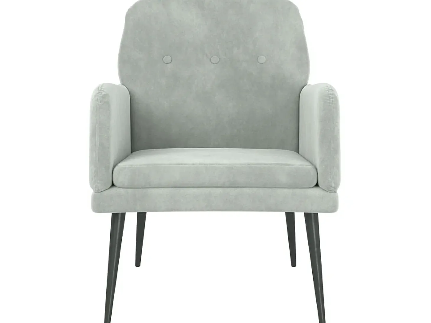Cadeira c/ apoio de braços 62x79x79 veludo cinzento-claro PT575102