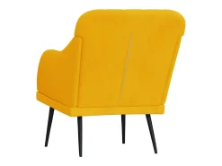 Cadeira c/ apoio de braços 63x76x80 cm veludo amarelo