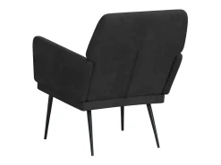 Cadeira c/ apoio de braços 62x79x79 cm veludo preto