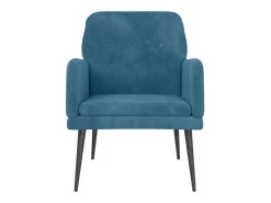 Cadeira c/ apoio de braços 62x79x79 cm veludo azul PT892613