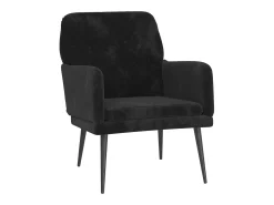 Cadeira c/ apoio de braços 62x79x79 cm veludo preto PT654304