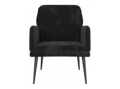 Cadeira c/ apoio de braços 62x79x79 cm veludo preto PT654304