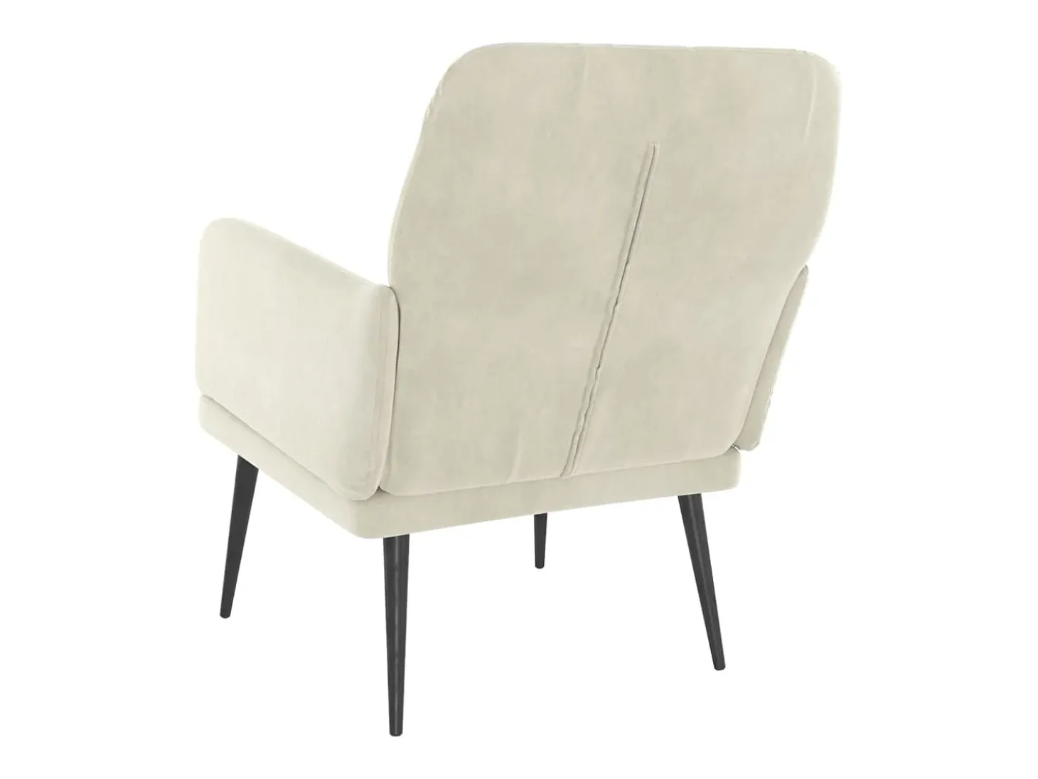 Cadeira c/ apoio de braços 62x79x79 cm veludo cor creme PT129697