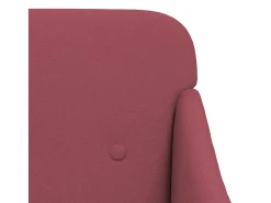 Cadeira com apoio de braços 63x76x80 cm tecido vermelho tinto