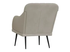 Cadeira com apoio de braços 63x76x80 cm veludo cinzento-claro PT785145