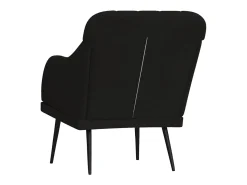 Cadeira com apoio de braços 63x76x80 cm veludo preto PT610088