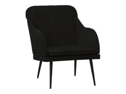 Cadeira com apoio de braços 63x76x80 cm veludo preto PT610088