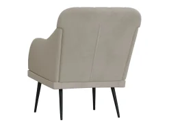 Cadeira com apoio de braços 63x76x80 cm veludo cinzento-claro