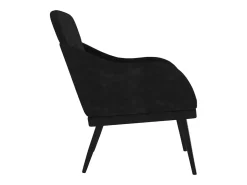 Cadeira com apoio de braços 63x76x80 cm veludo preto PT672425