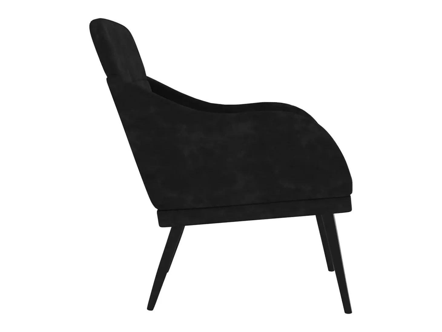 Cadeira com apoio de braços 63x76x80 cm veludo preto PT672425