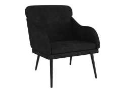 Cadeira com apoio de braços 63x76x80 cm veludo preto PT672425