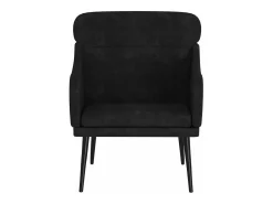 Cadeira com apoio de braços 63x76x80 cm veludo preto PT672425