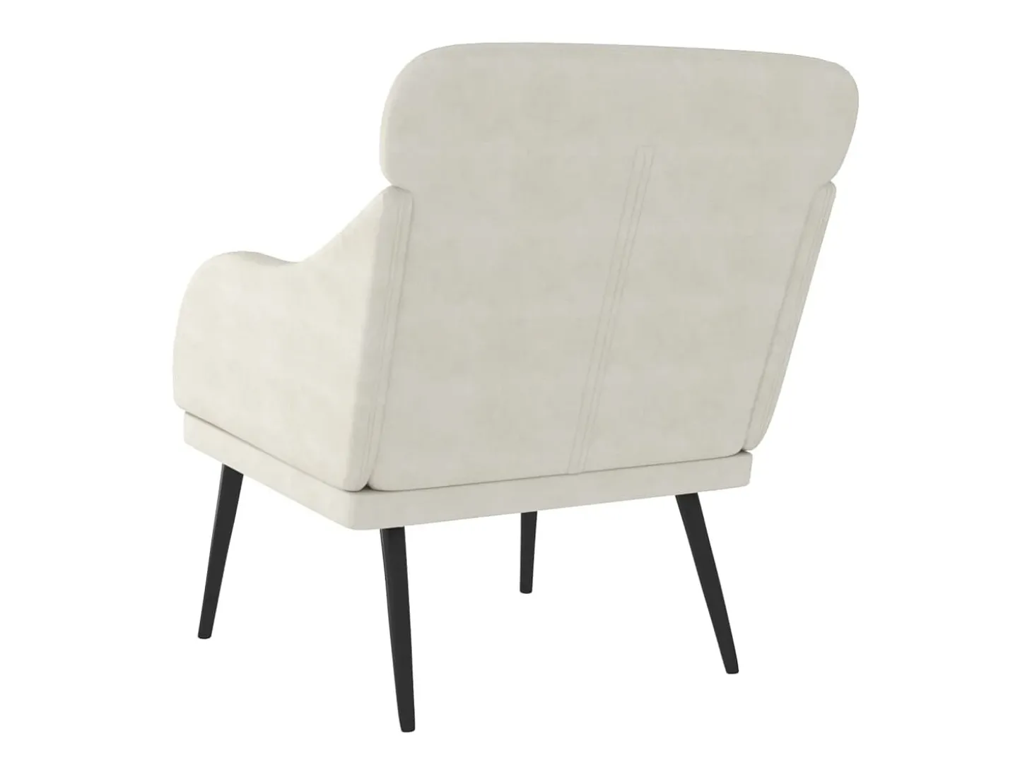 Cadeira com apoio de braços 63x76x80 cm veludo cor creme