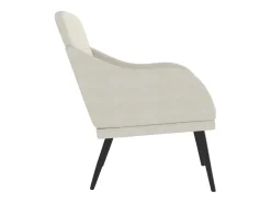 Cadeira com apoio de braços 63x76x80 cm veludo cor creme PT193504
