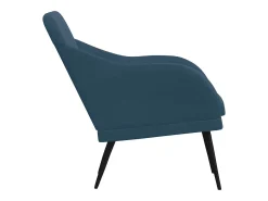 Cadeira com apoio de braços 63x76x80 cm veludo azul