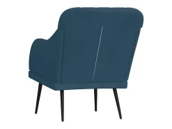 Cadeira com apoio de braços 63x76x80 cm veludo azul