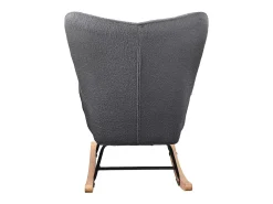 Cadeira de balanço - Cadeira de sala para quarto - Capacidade de carga até 120 kg - Poliéster - Cinza - 68 x 75 x 92 cm