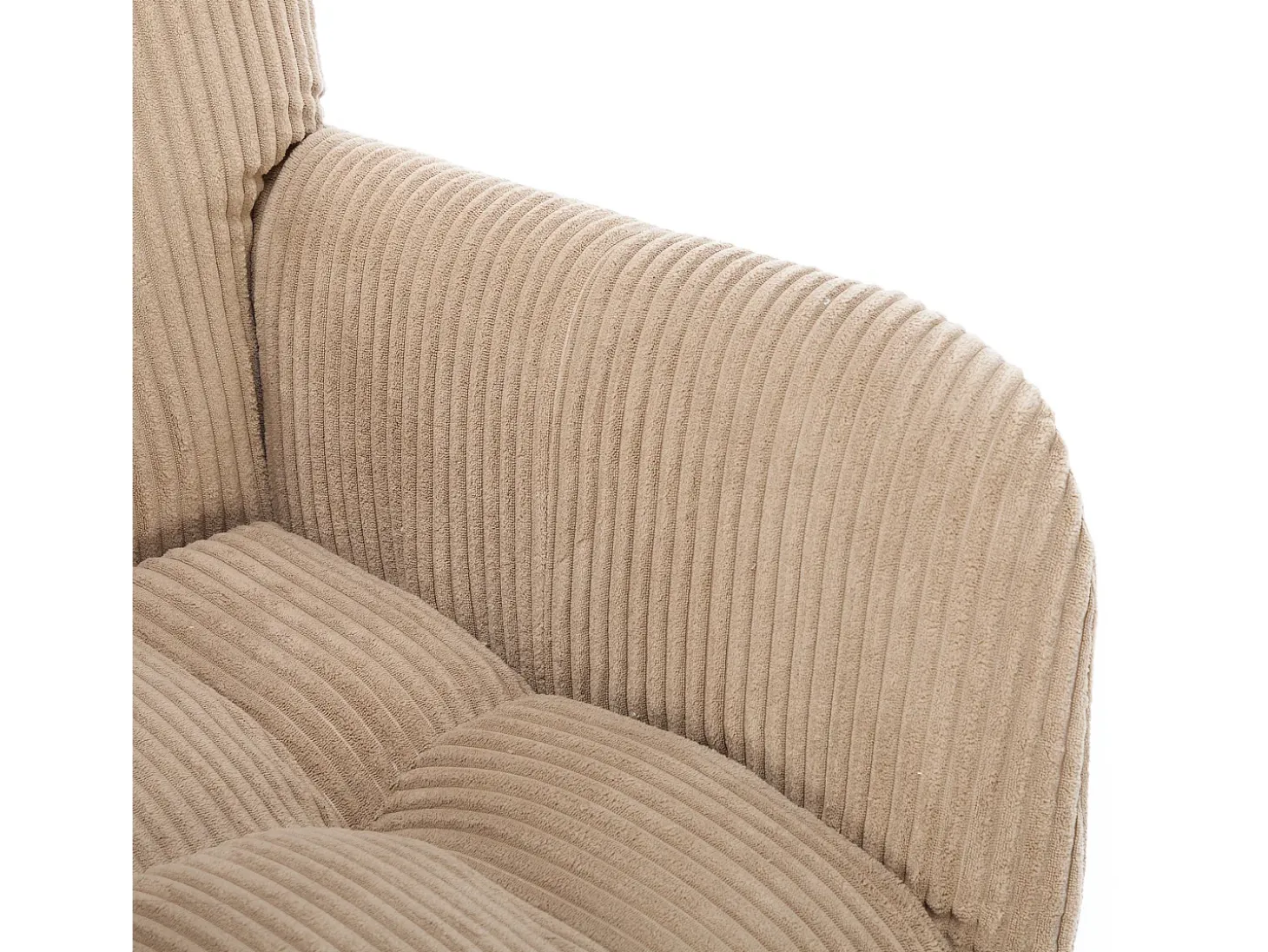 Cadeira de balanço 102×65×92 cm - assento acolchoado - encosto alto - com almofada cervical - Marrom
