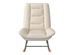 Cadeira de balanço acolchoada com encosto ajustável - Para sala de estar, quarto ou varanda - Dimensões: 90 x 77 x 98 cm