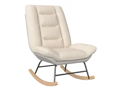 Cadeira de balanço acolchoada com encosto ajustável - Para sala de estar, quarto ou varanda - Dimensões: 90 x 77 x 98 cm
