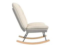 Cadeira de balanço acolchoada com encosto ajustável - Para sala de estar, quarto ou varanda - Dimensões: 90 x 77 x 98 cm
