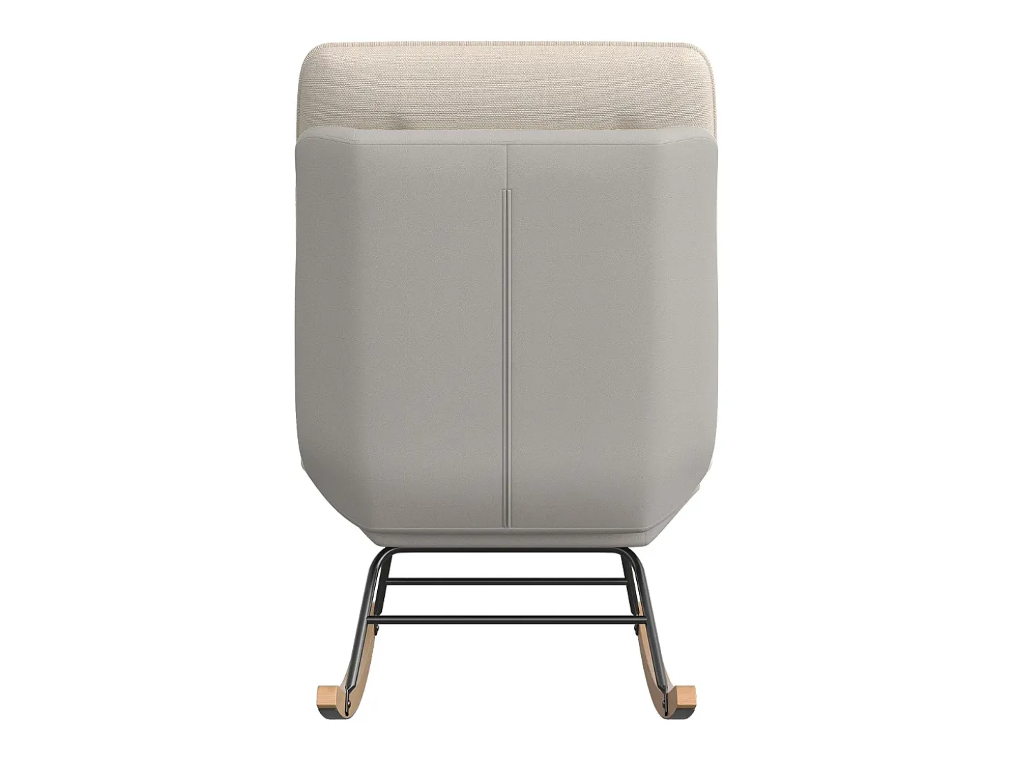 Cadeira de balanço acolchoada com encosto ajustável - Para sala de estar, quarto ou varanda - Dimensões: 90 x 77 x 98 cm