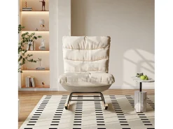 Cadeira de balanço acolchoada com encosto ajustável - Para sala de estar, quarto ou varanda - Dimensões: 83 x 72 x 93 cm