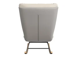 Cadeira de balanço acolchoada com encosto ajustável - Para sala de estar, quarto ou varanda - Dimensões: 83 x 72 x 93 cm