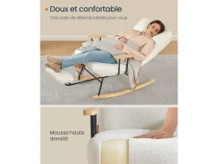 Cadeira de Balanço Creme Branco