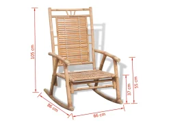 Cadeira de balanço de bambu