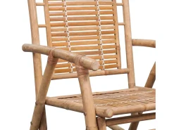Cadeira de balanço de bambu