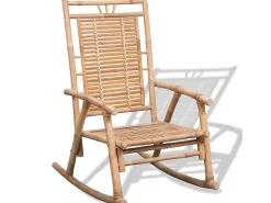 Cadeira de balanço de bambu