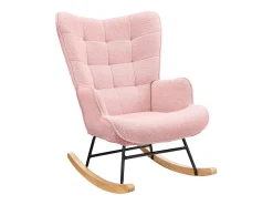 Cadeira de balanço ergonômica para adultos - Cadeira de balanço para áreas externas e internas - Para sala de estar, jardim e quarto - Rosa