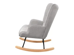 Cadeira de balanço para adultos - Cadeira de balanço ergonômica para áreas externas - para sala de estar - Cinza
