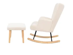 Cadeira de balanço Teddy, chaise longue com apoio de cabeça e apoio para os pés, 150 kg