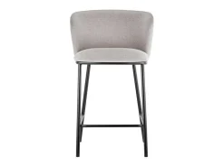 Cadeira de balcão 'Arthus' Tecido Bege, dimensões: A88,5 x L53 x P50,5 cm