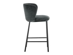 Cadeira de balcão 'Arthus' Tecido Cinza escuro, dimensões: A88,5 x L53 x P50,5 cm
