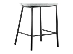 Cadeira de balcão 'Arthus' Tecido Cinza claro, dimensões: A88,5 x L53 x P50,5 cm